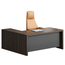 L shape manager desk attractive design excellent quality durable panel CEO office equipment furniture table